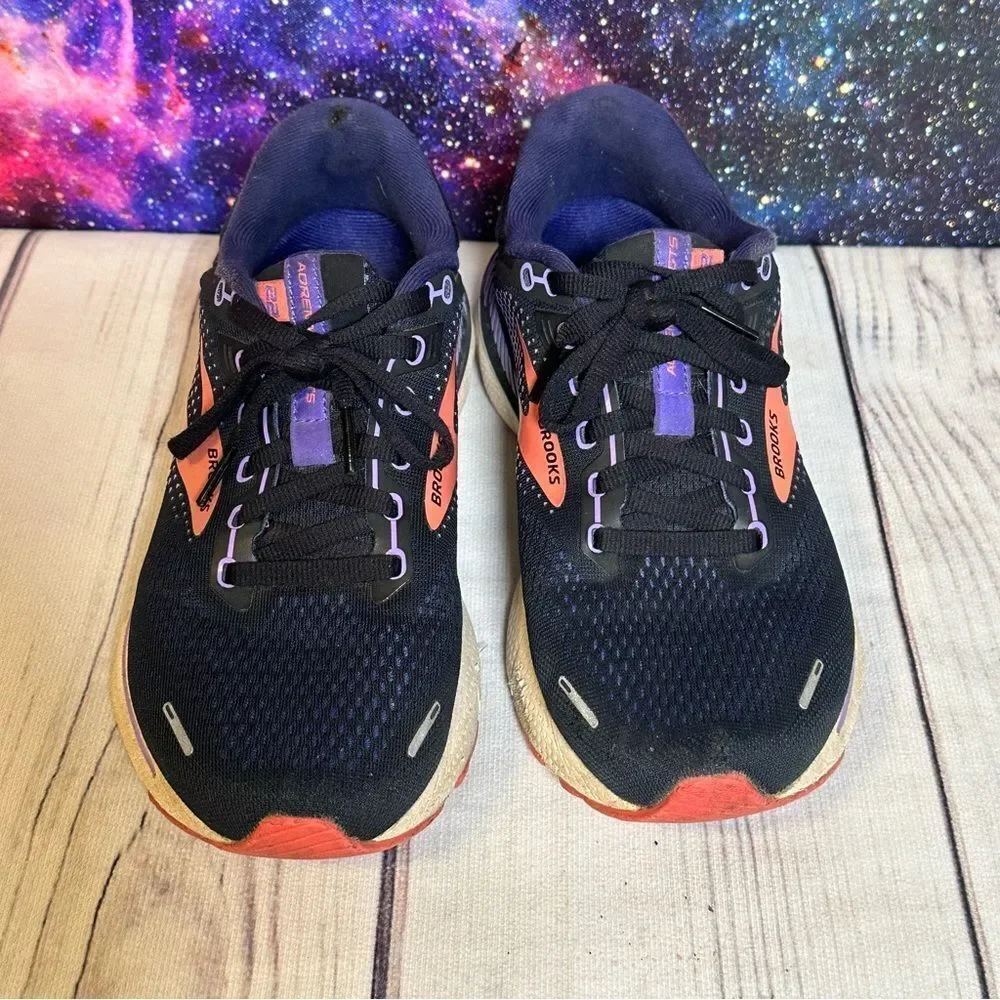 Brooks Adrenaline GTS Women Sz 8 D Black/Purple Athletic Sneaker ​​Running Shoes